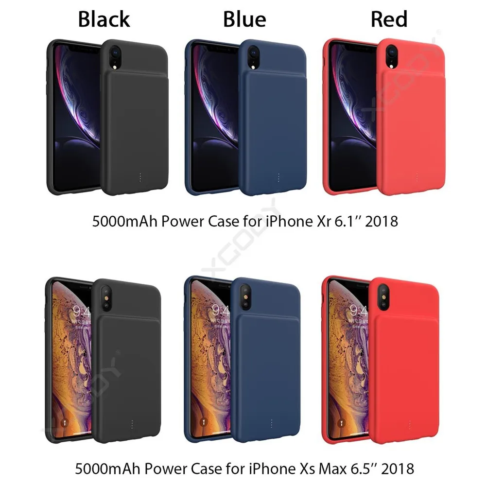 XGODY 5000 мАч умный зарядный чехол для iphone XR XSMAX внешний аккумулятор резервный чехол