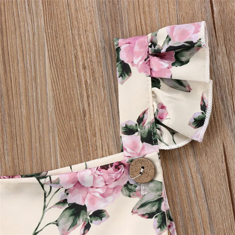

Newborn Toddler Baby Girl Clothes Floral Romper Overalls Summer 1PC Outfit
