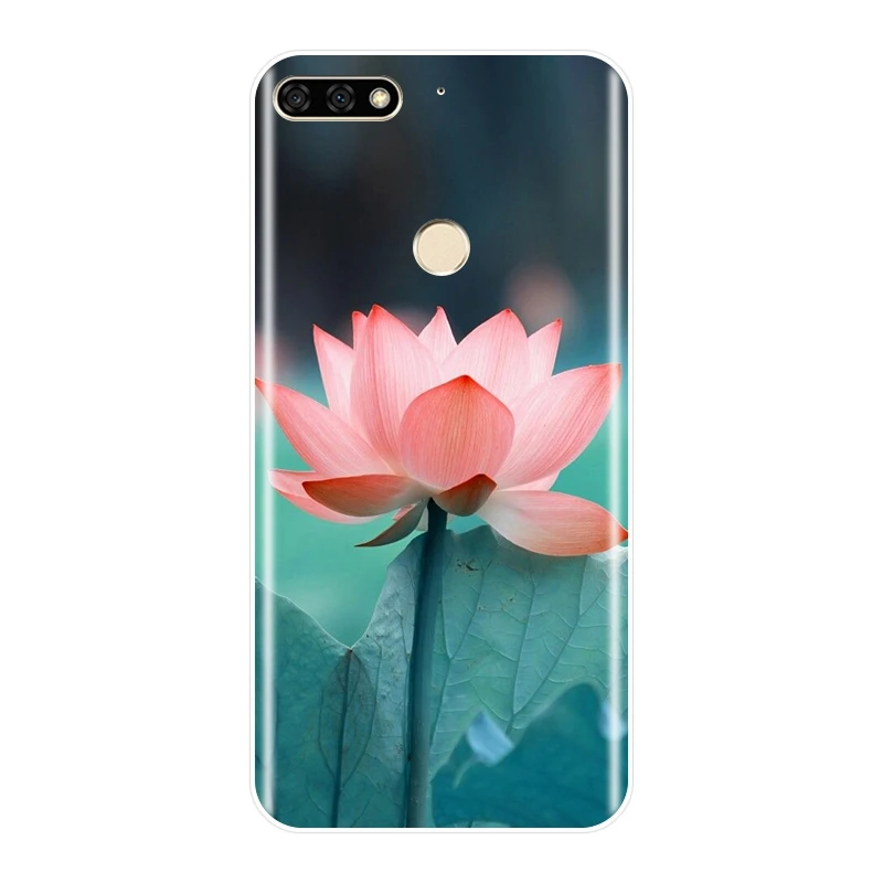 Для Huawei Honor 7 8 9 10 Lite чехол силиконовый цветок мягкая задняя крышка для 8X MAX 7S 7X 7A 7C Pro