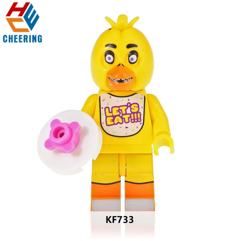 Single Sale Building Blocks Famous Movie Five Nights At Freddy Chica Bunny Foxy Spintraft Brick Children Toys Kids Gift KF6071