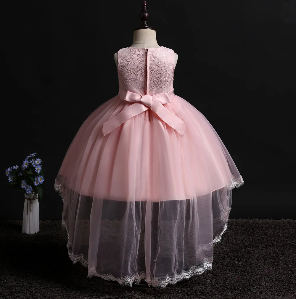 2019 бальное платье из бисера Детские платья для выпускного короткое спереди