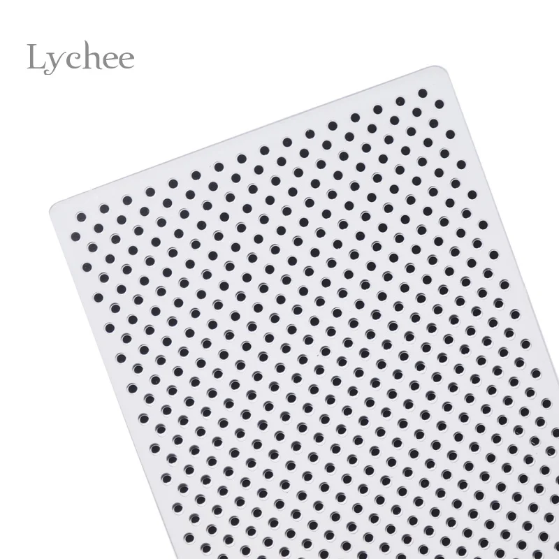 Lychee пластиковая папка для тиснения для скрапбукинга DIY альбом карта инструмент пластиковые шаблонные штампы круглая точка шаблон