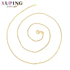 Ювелирные изделия Xuping с покрытием из светло-желтого золота ожерелье в европейском стиле пробы для женщин, подарки для вечеринок 45291