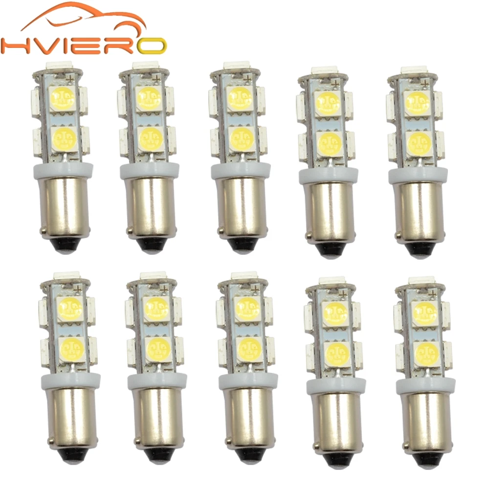 10X белый багажник автомобиля лампа T11 Ba9s T4w 9SMD 5050 светодиодный автомобильный