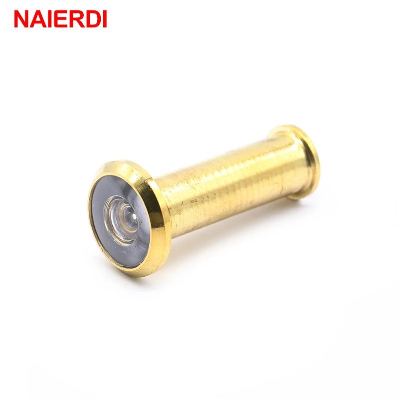 Naierdi deluxe 200 градусов удлинить Широкий формат глазок двери spyphole просмотра золото