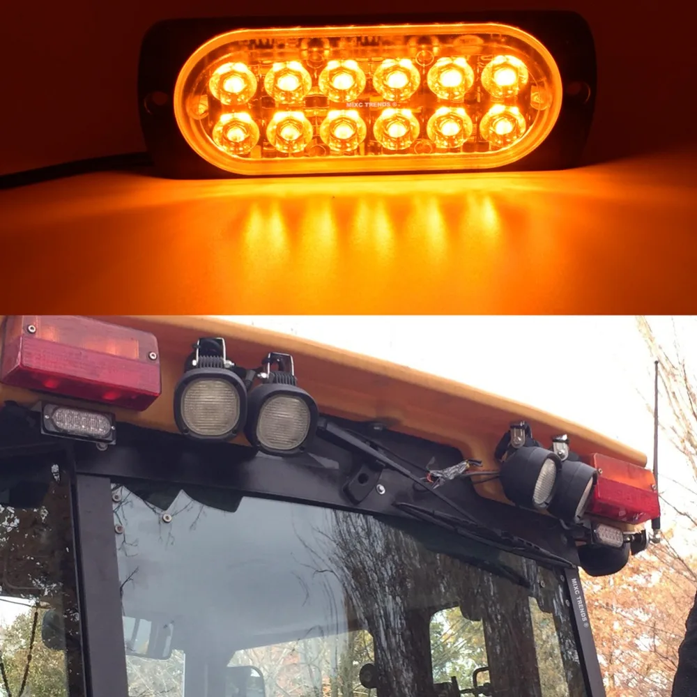 

4Pcs Warning LED Lights Amber Red Blue Car Police light Led Emergency Strobe Light Bar Car Grille Truck Beacon LED Side Lights