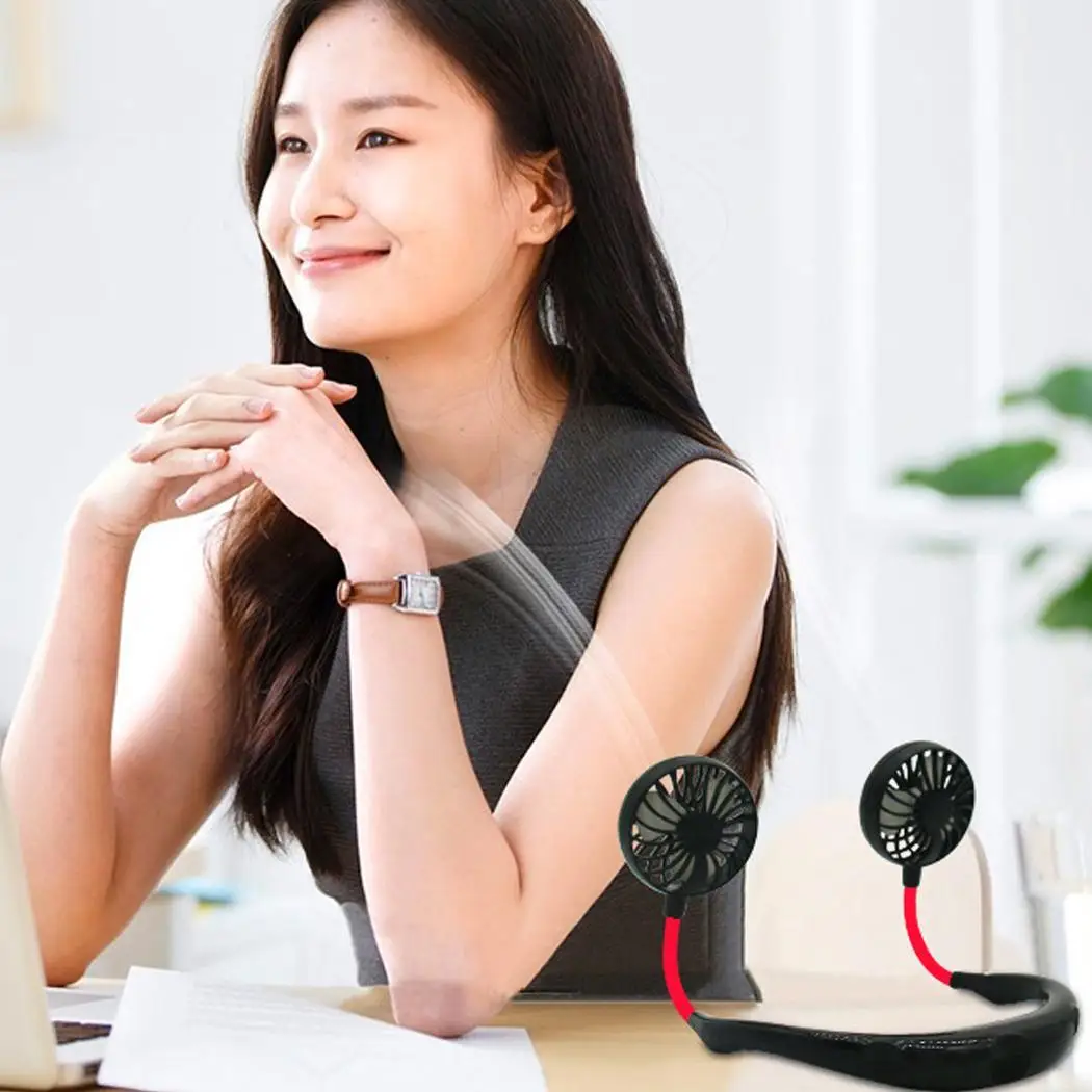 Портативный usb-вентилятор подвесной мини-вентилятор для зарядки через USB 3