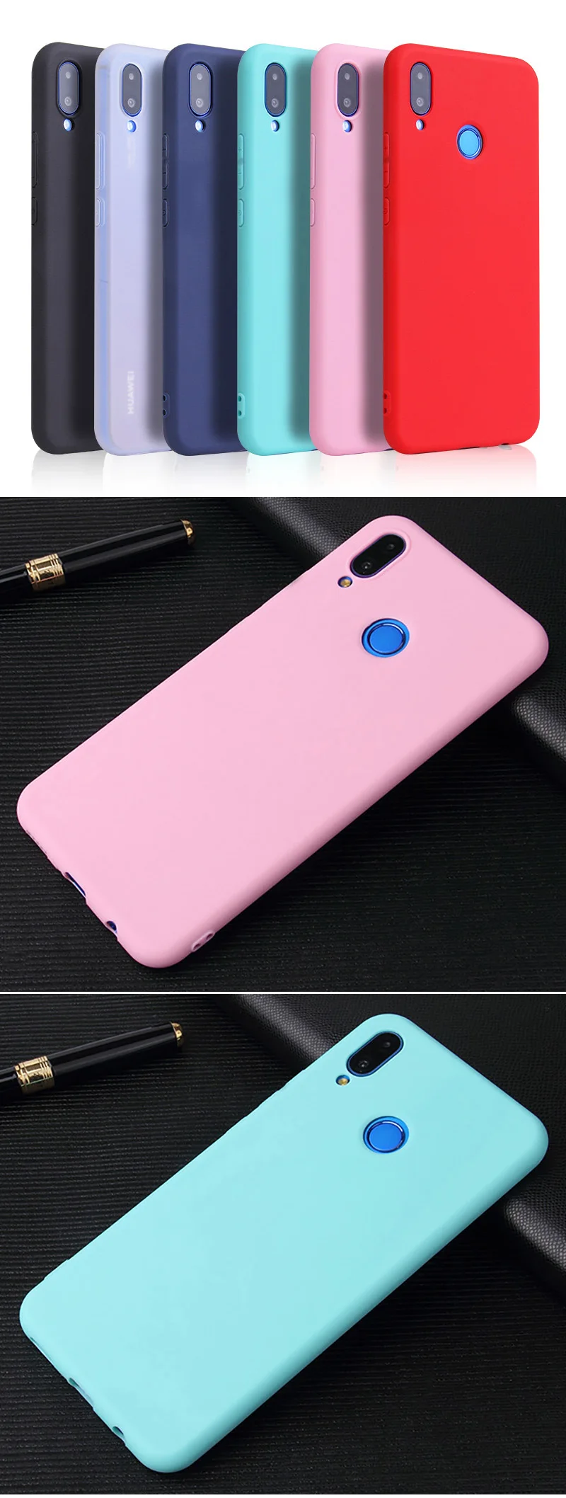 Мягкий матовый чехол для huawei P30 Lite Pro P20 Lite, чистый цвет, Прозрачный чехол для Honor 20 Honor 8A 8C 8S 7C Nova 3 Honor 10 Lite, чехол