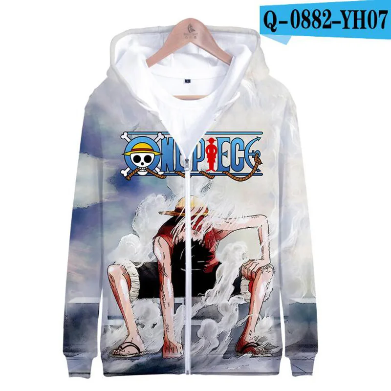 Аниме толстовки с капюшоном Luffy 3D печатная толстовка мужская модель пиратский