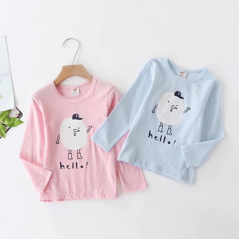 

Spring and Autumn 2021 new girls' long sleeve T shirt children's cartoon printed cotton comfortable top