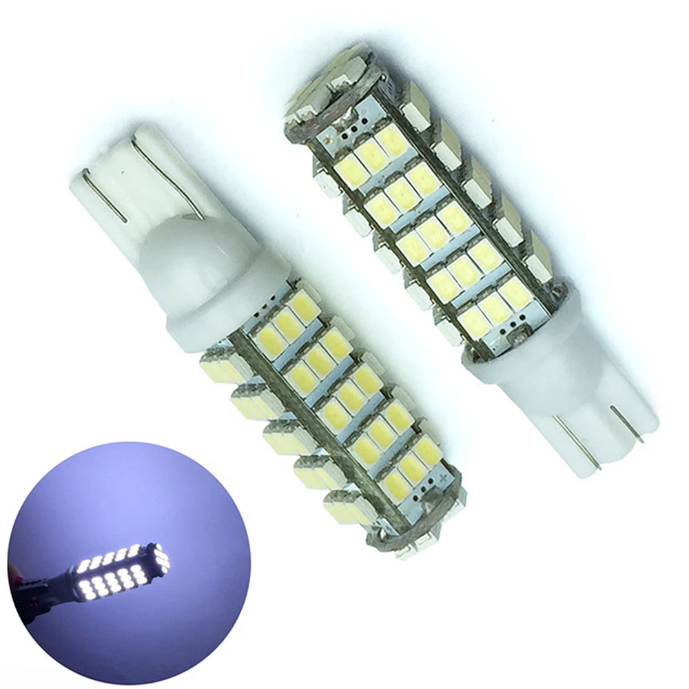 

YSY 50PCS T10 68LED 1206 68 SMD LED W5W Car 68smd 3020 DC12V 194 927 168 Side Wedge Lamp Marker Bulb License plate lights