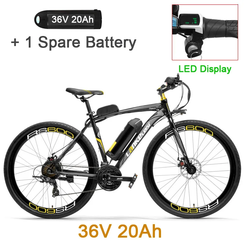 Новинка, 700C, е-байка 36В 10A/15/20A, 300 W, Электрический дорожный велосипед, дисковый тормоз, Алюминий оправа из сплава, большая продолжительность работы - Цвет: 20A Grey LED Plus