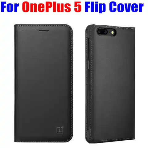Чехол для ONEPLUS 5 лучшего качества, Официальный роскошный чехол-книжка из искусственной кожи для OnePlus5 Smart Wake UP/Sleep