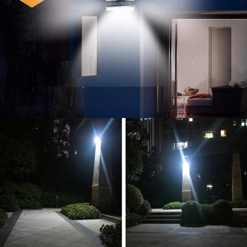 Солнечный свет 90/118led Солнечная энергия садовый Открытый PIR датчик движения
