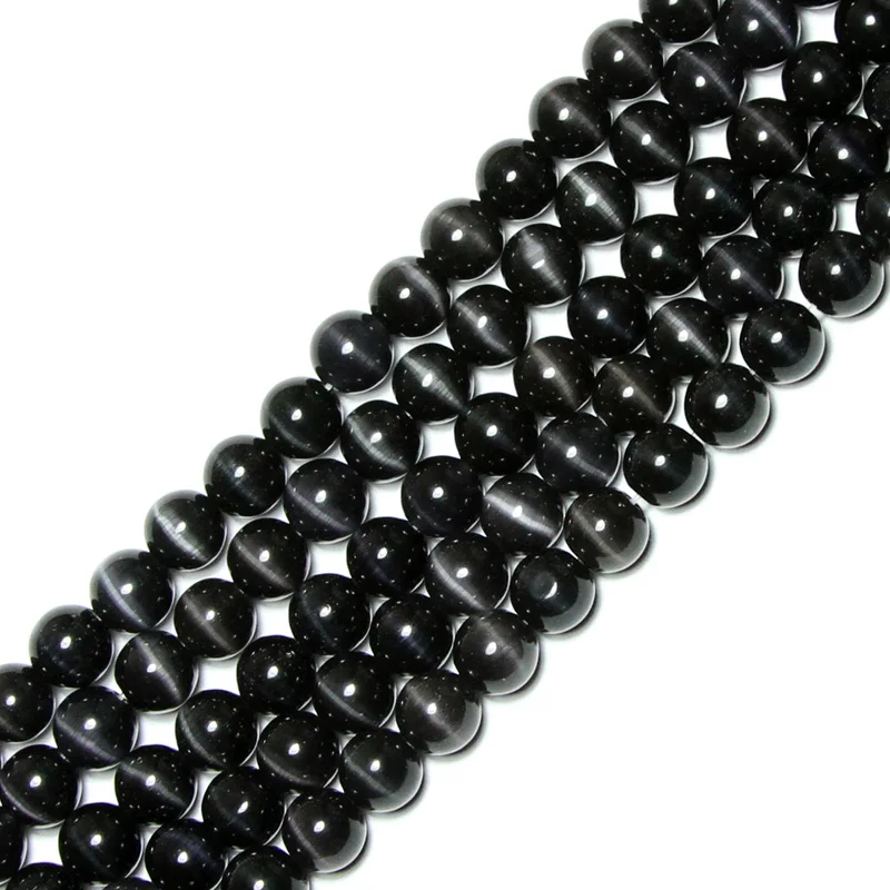 Круглые черные прозрачные шарики кошачий глаз сделай сам свободные разделители