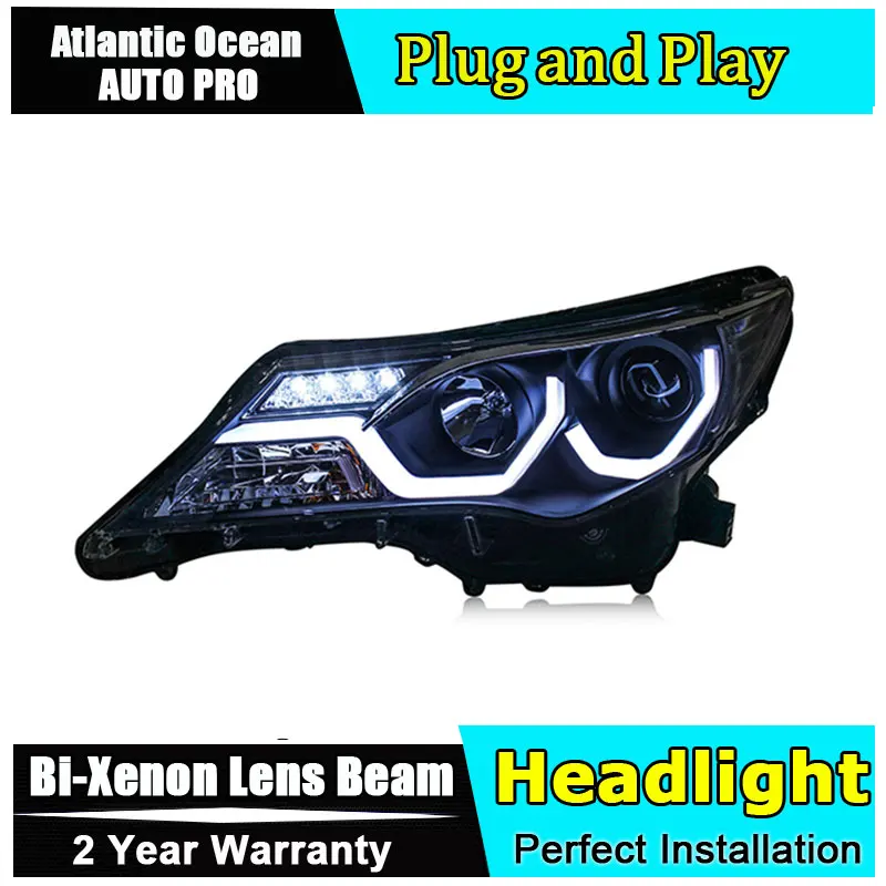 Стайлинг автомобиля светодиодный ная фара для Toyota RAV4 2013 2014 2015 RAV-4 drl H7 hid