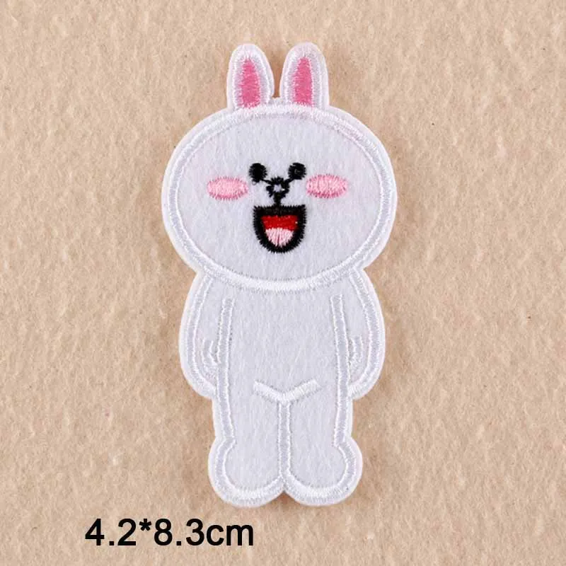 rabbit Новинка, нашивка в виде животных, кролика, медведя, панка, железного цвета, вышитая одежда, одежда для девочек, наклейки для мальчиков, одежда, аксессуары - Цвет: rabbit