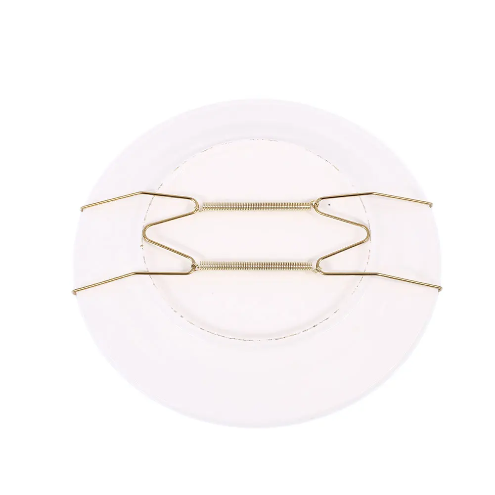 Подвесной держатель с крючком металлическая проволока позолоченная пластина