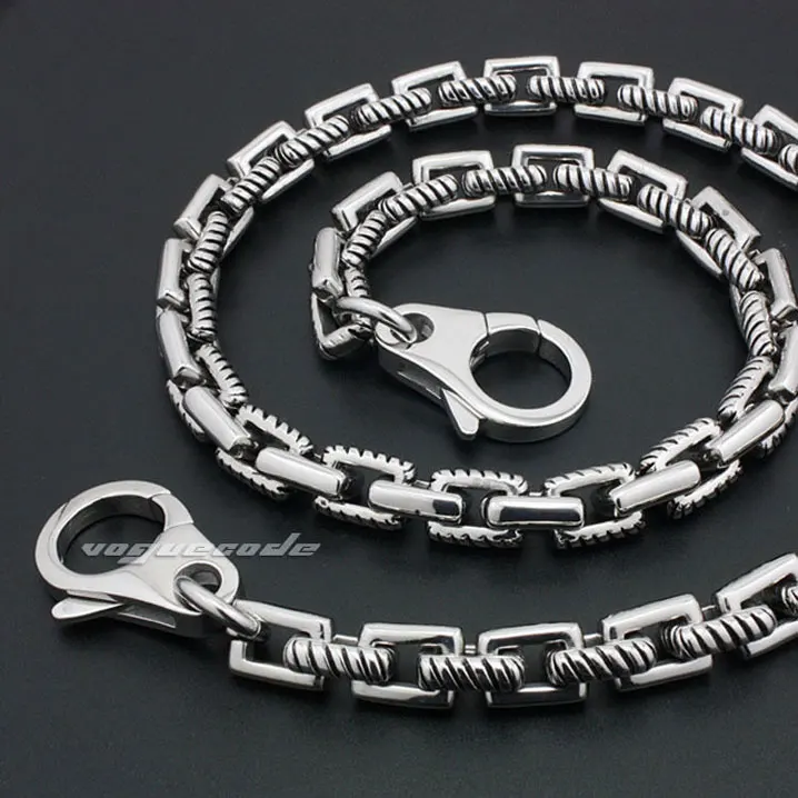 Shiny Rocker Fashion Waist Pendant Solid 316L Stainless Steel Cool Men's Biker Pedal Style Wallet Chain 5M005WC -- 14&quot~36&quot |