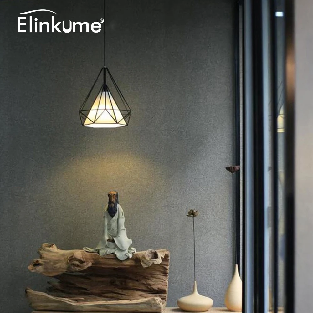 Elinkume ретро Утюг подвесной светильник Гостиная Спальня фойе Декор для кафе бара