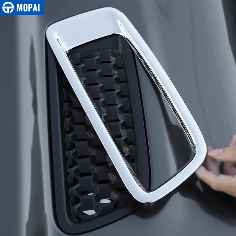 Автомобильные наклейки MOPAI для Jeep Wrangler JL+ Автомобильный капот для двигателя, воздушный выход переменного тока, декоративная крышка для Jeep Wrangler, аксессуары