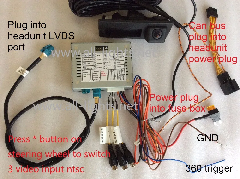 Новая A-3 (8V) MIB1 MIB2 камера заднего вида iPas движущаяся основная Парковка Plug and Play |