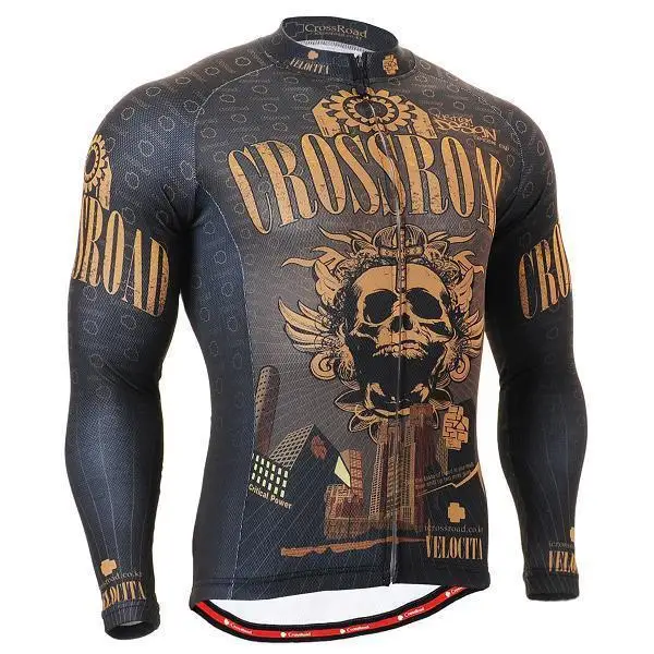 Мужская велосипедная Джерси с длинным рукавом и черепом 2701|ropa de ciclismo|sleeve cycling