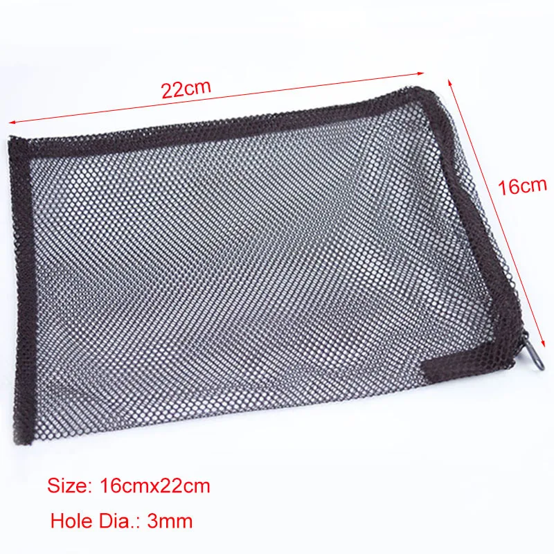 

2pcs Black Aquarium Mesh Bag Aquarium Pond Filter Net Bag For Bio Ball Carbon Media Aquarium Fish Tank Isolation Bag