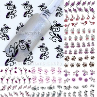 12 pieces beauty water transfer nail art stickers decals manicure nails decoration supplies tools floral flower design 5768