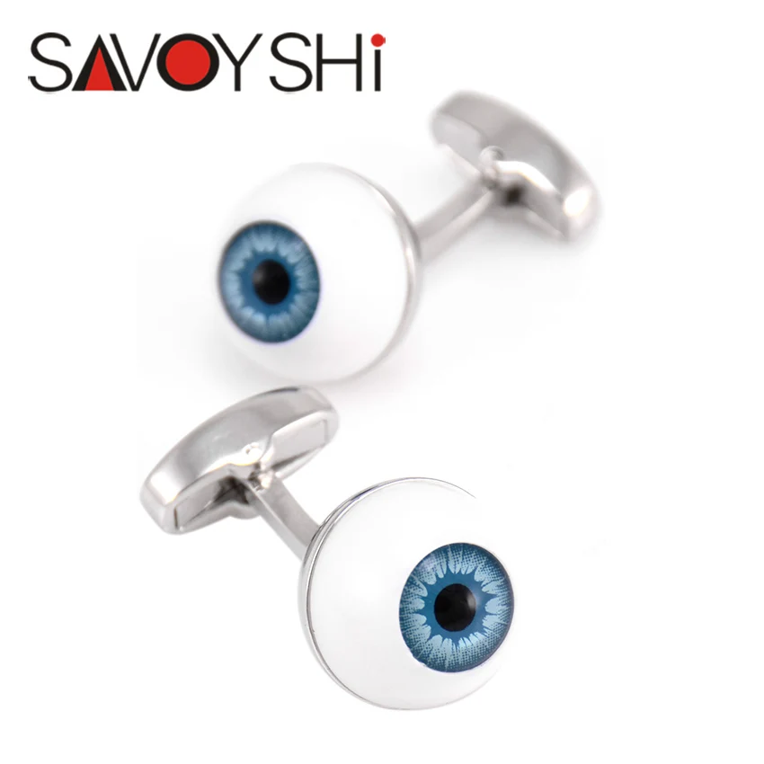 SAVOYSHI Новинка Запонки глаза шарик для мужских рубашек аксессуары манжет