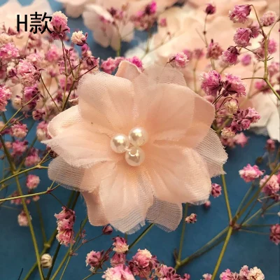 H 4CM 3D цветок патч аппликация для DIY куклы одежда платье Шитье на Кружева Патчи Бисероплетение Аппликации приятно! 5 шт./лот - Цвет: H 4CM
