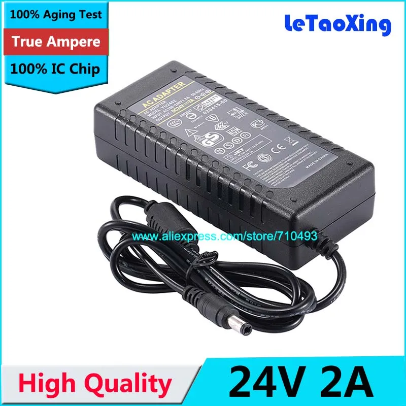 С IC чипом AC DC источник питания 24V 2A 48W адаптер зарядное устройство Трансформатор
