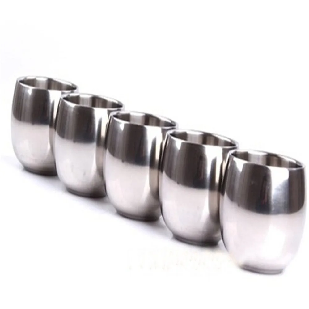 1 шт. Нержавеющая Сталь Вино кофе двойной слой вино стекло чай нержавеющая сталь