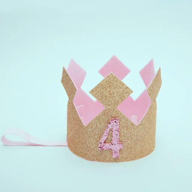 Блестящая шапка для вечеринки в честь первого дня рождения маленьких мальчиков