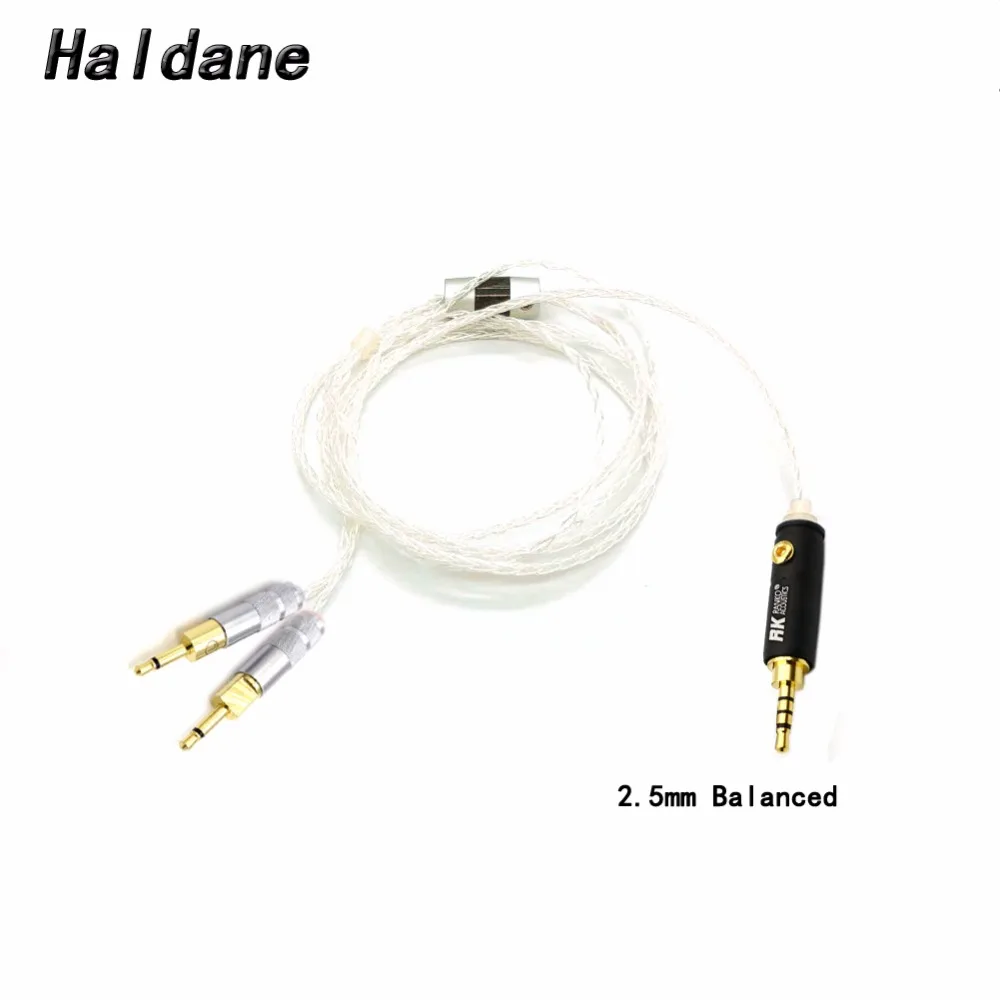 Haldane 2,5/3,5/4,4 мм сбалансированный 8 core посеребренные наушников обновления кабель для HD700 HD 700 M1060 M1060c наушники