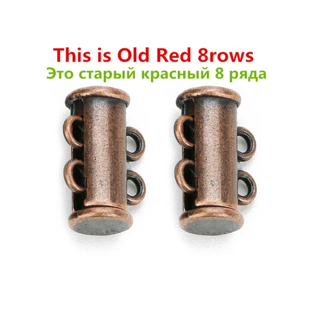Old Red 8rows Fostfo Лидер продаж 5 шт./лот медь сильные магнитные замочки для ожерелья браслеты конец застежки Разъем Diy ювелирных изделий поставки - Цвет: Old Red 8rows