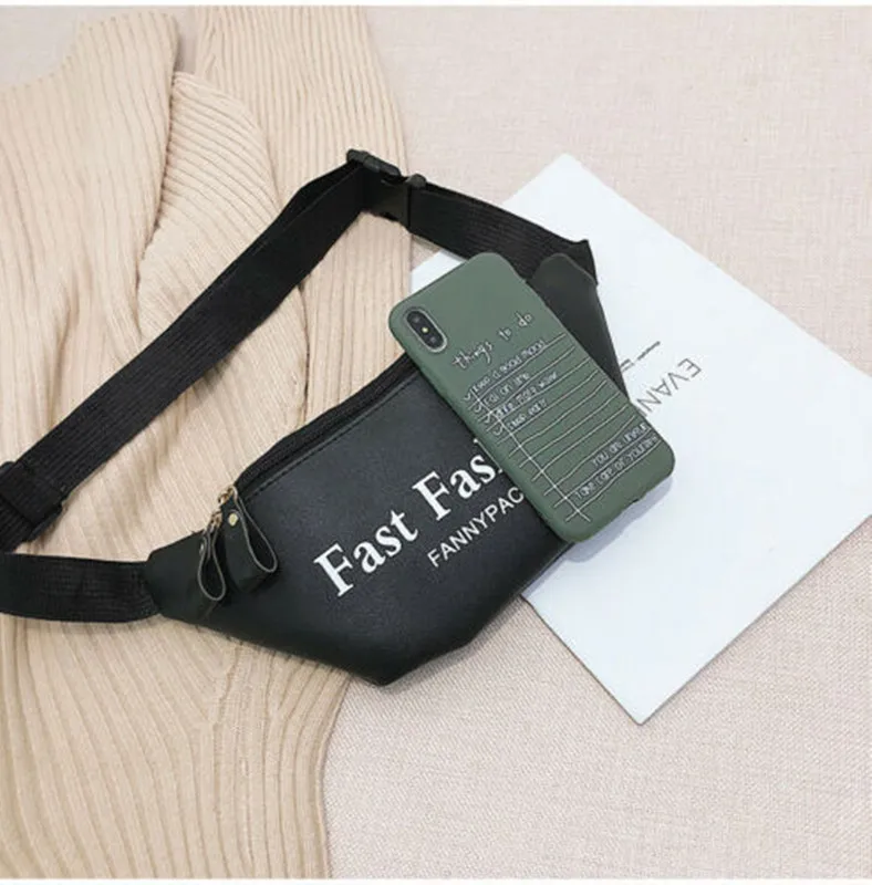 Женская поясная сумка из ПУ кожи забавная дорожная сумочка на пояс маленький