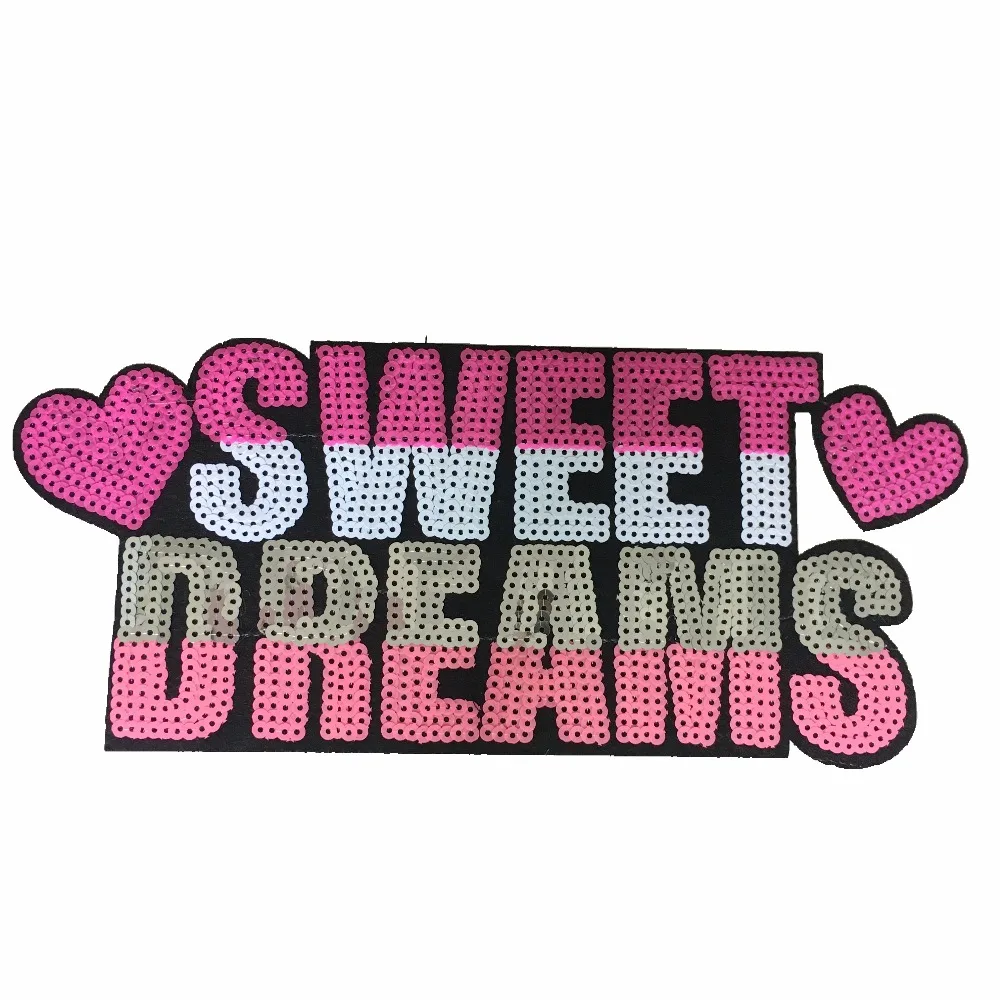 Новинка патчи с блестками и надписью SWEET DREAMS |
