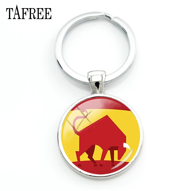 TAFREE испанский Hola брелок для ключей Лидер продаж Стекло кабошон купол искусство