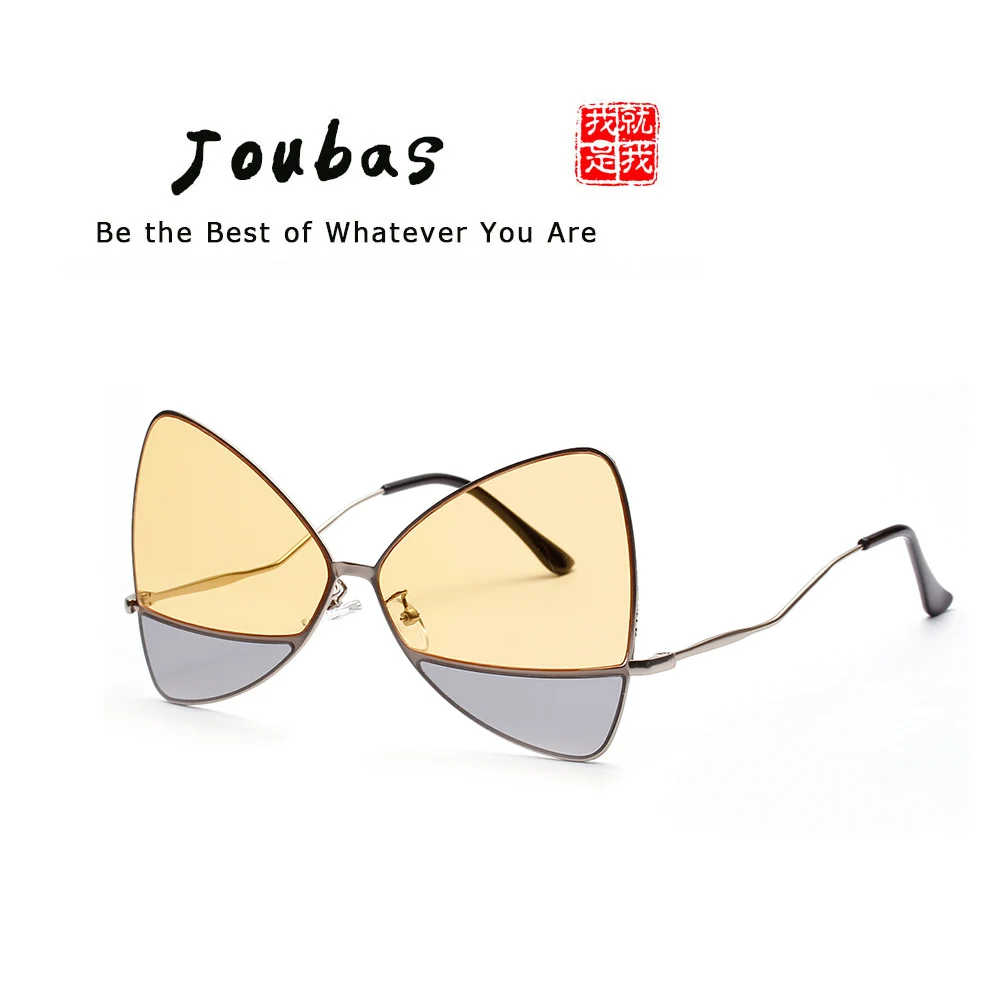 Женские солнцезащитные очки Joubas с большой бабочкой 2018 двухцветные сексуальные