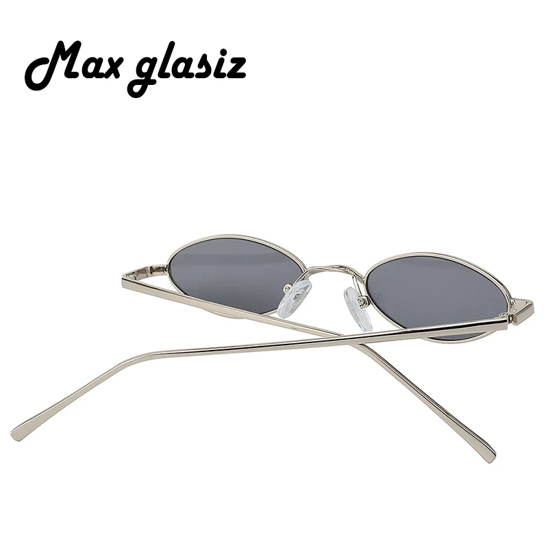 Max Glasiz хит продаж Овальные Солнцезащитные очки металлическая оправа мужские и