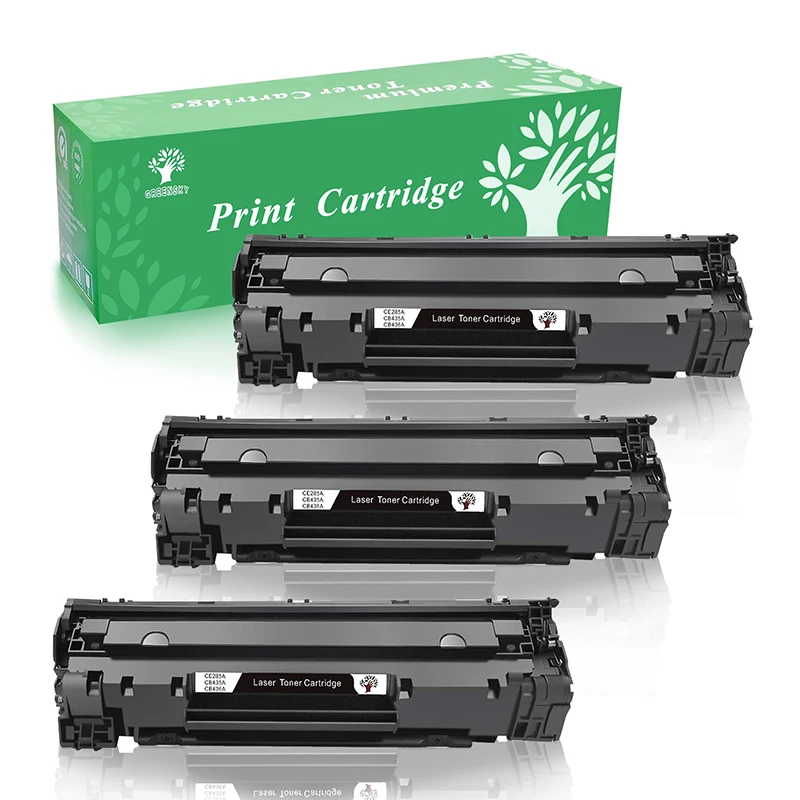 GREENSKY 3 x CB436A 36A тонер картридж для hp лазерный MFP M1522n M1522nf P1505 P1505n совместим с Canon imageCLASS