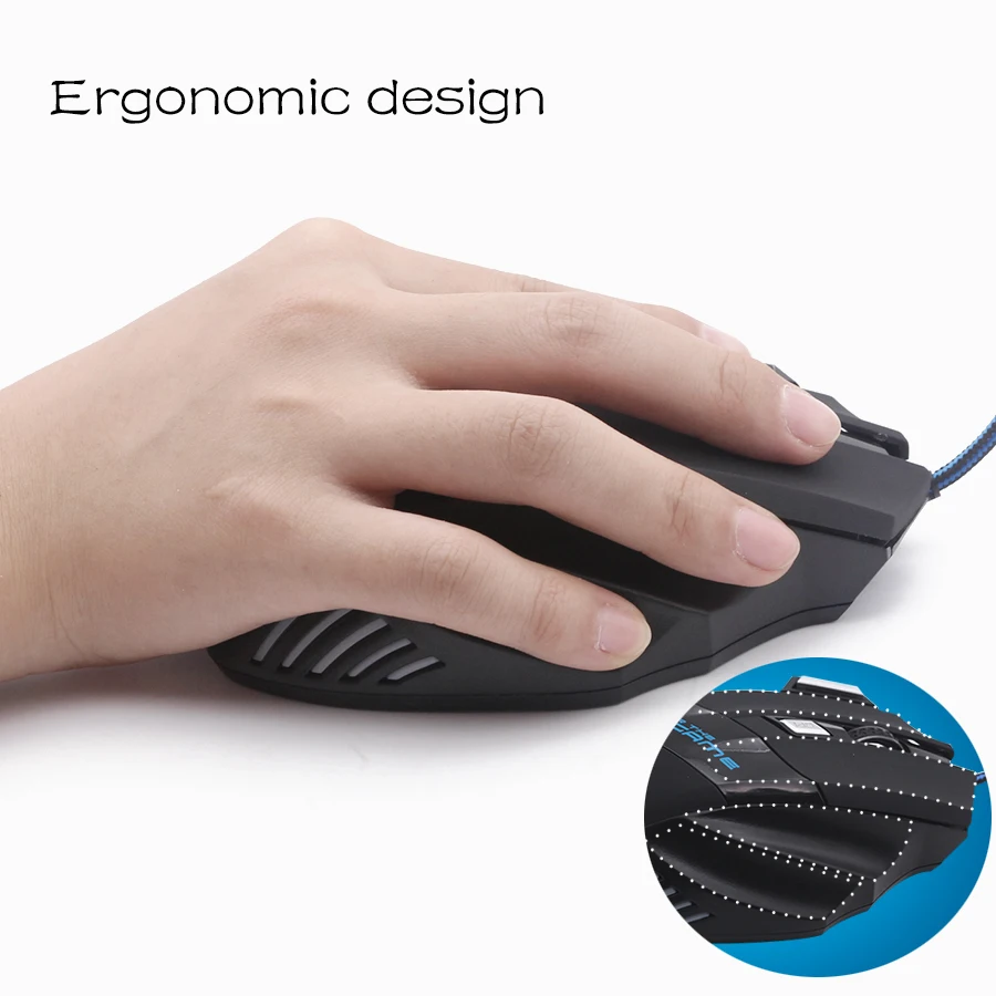 FASTDISK Проводная игровая мышь 7 кнопок dpi светодиодный оптический USB геймер