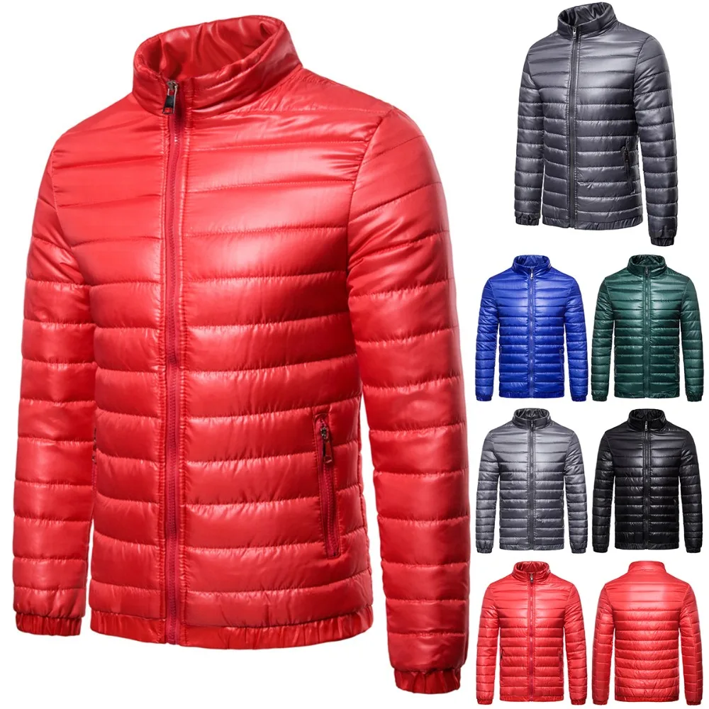 Человек 2018 зимняя куртка пуховики Для мужчин стенд воротник ультра легкая теплая