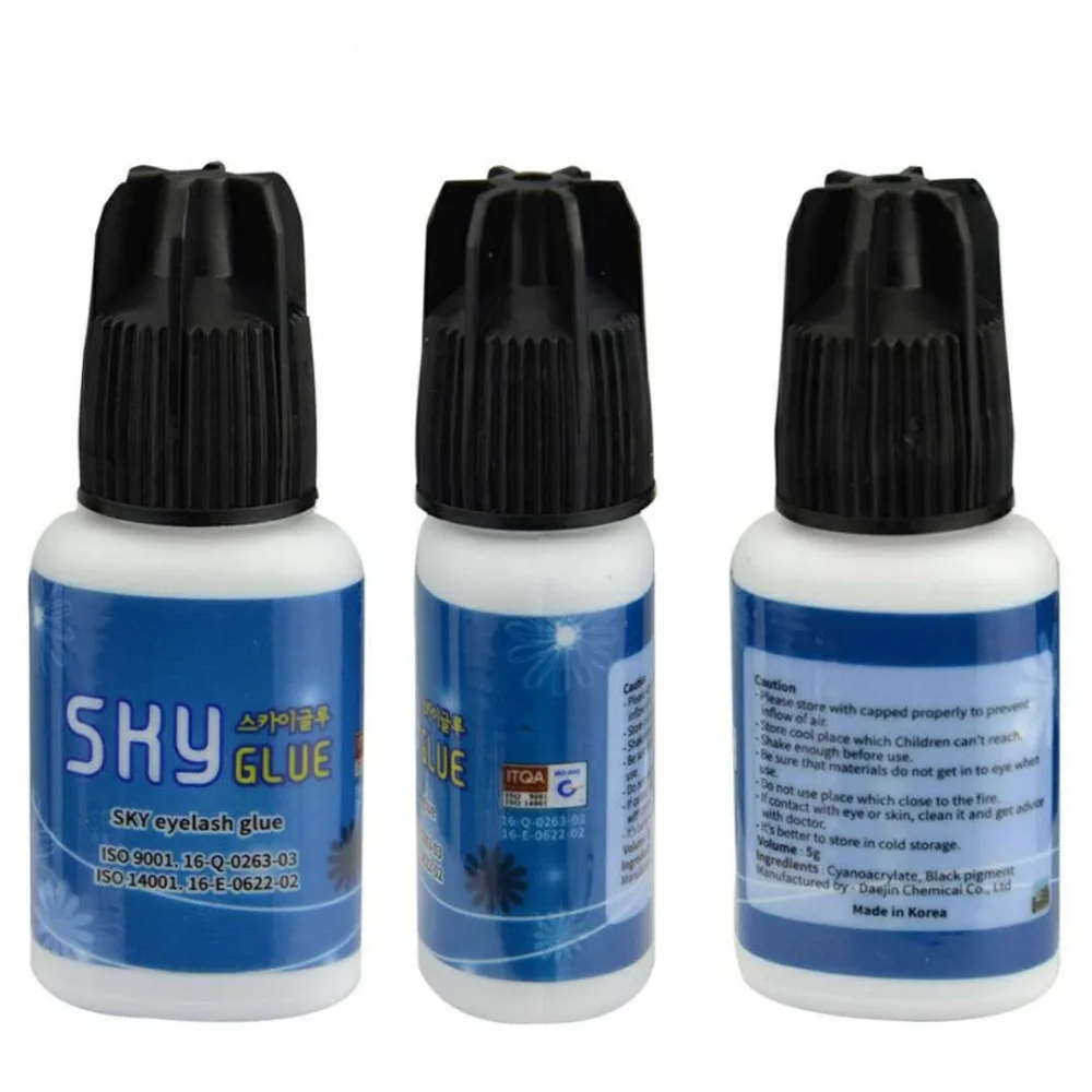 Sky S+ 1 bottle 1-2s dry time Most Powerful Fastest Korea Glue for Eyelash Extensions MSDS Adhesive 5ml Black Cap | Красота и