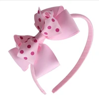 dhl free shipping extra large bright polka dot hair bow headband alice band