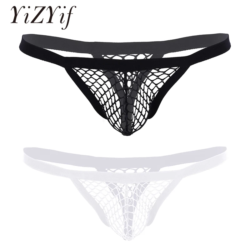 Стринги мужские прозрачные с низкой посадкой пикантное нижнее белье