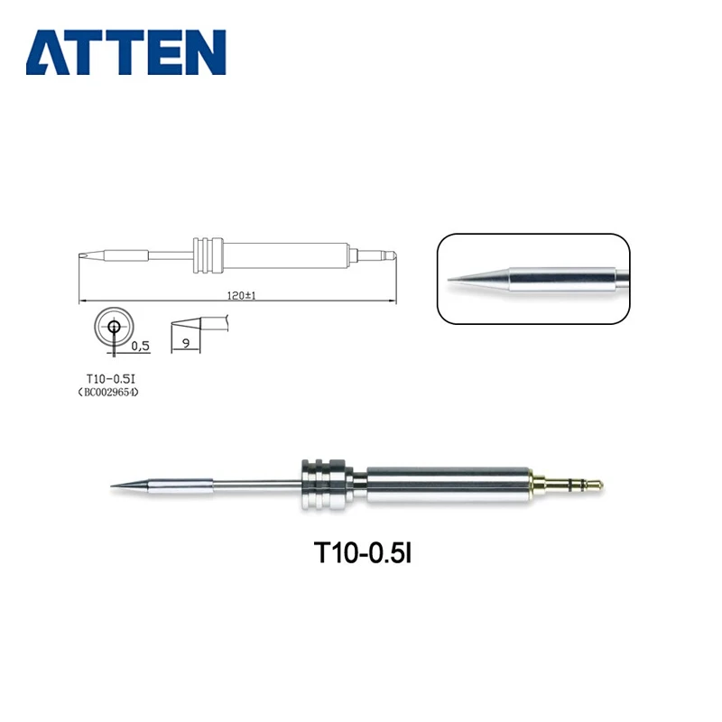 

Оригинальный подлинный наконечник ATTEN T10 для GT-2010, высококачественный usb-паяльник