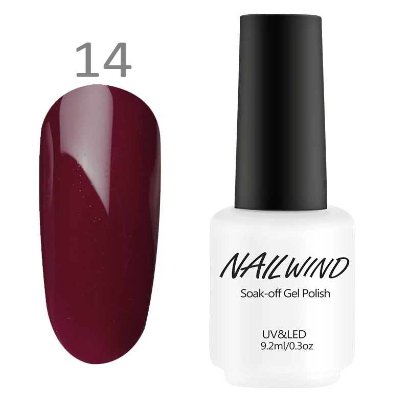 14 NAILWIND лак для ногтей 9,2 мл УФ цветной гель лак для ногтей акриловый гель Лаки резиновая основа для наращивания ногтей дизайн маникюра - Цвет: 14