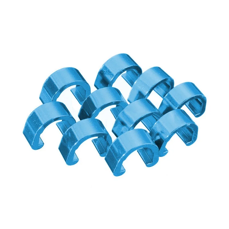 10Pcs Bicycle Aluminum Alloy C Buckle Brake Derailleur Shift Cable Line Tube Pipeline Storage Device Ring Clasp | Спорт и